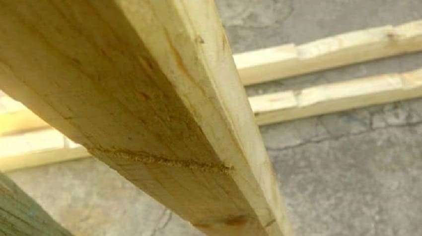 Приставная лестница из дерева ‒ Снятие фаски